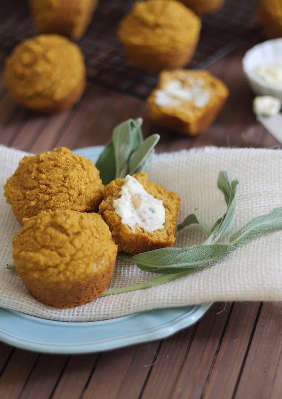 Pumpkin Corn Muffins | runningtothekitchen.com