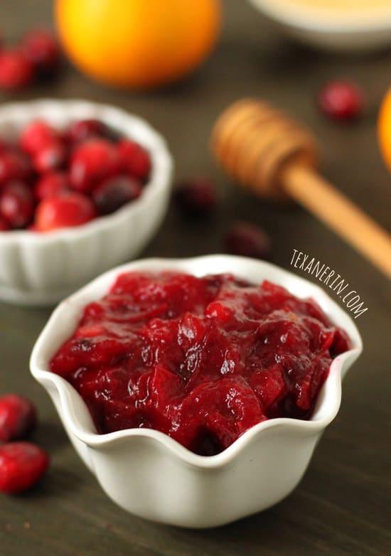 Honey Sweetened Cranberry Sauce