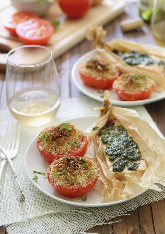 Baked Basil Tomatoes