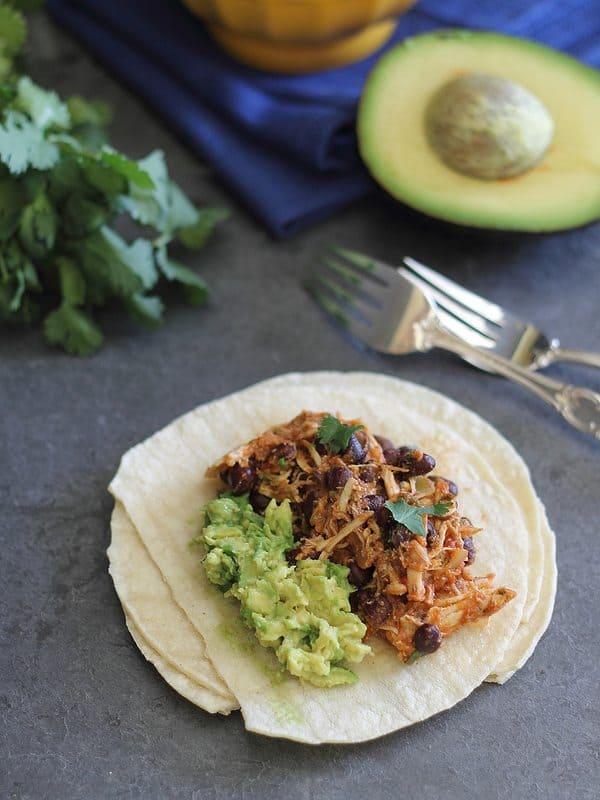 pulled chicken in the slow cooker