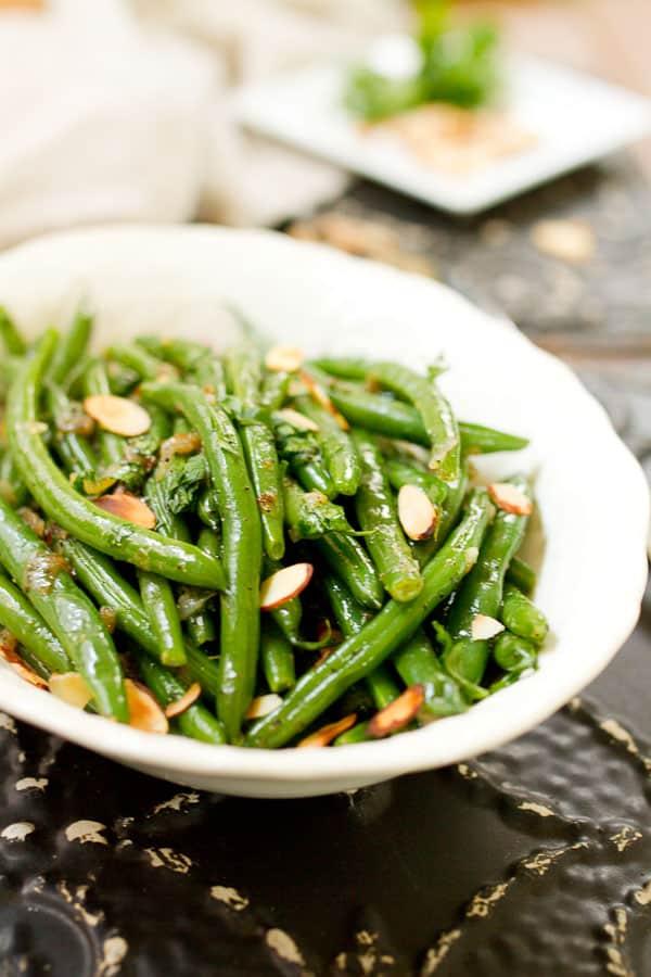 Green beans with shallots