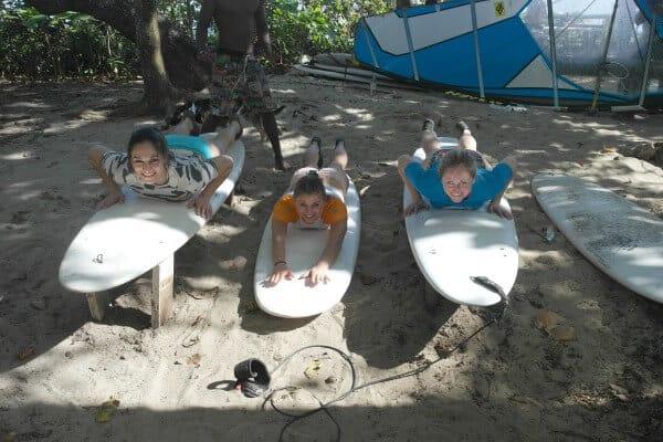 Surfing practice
