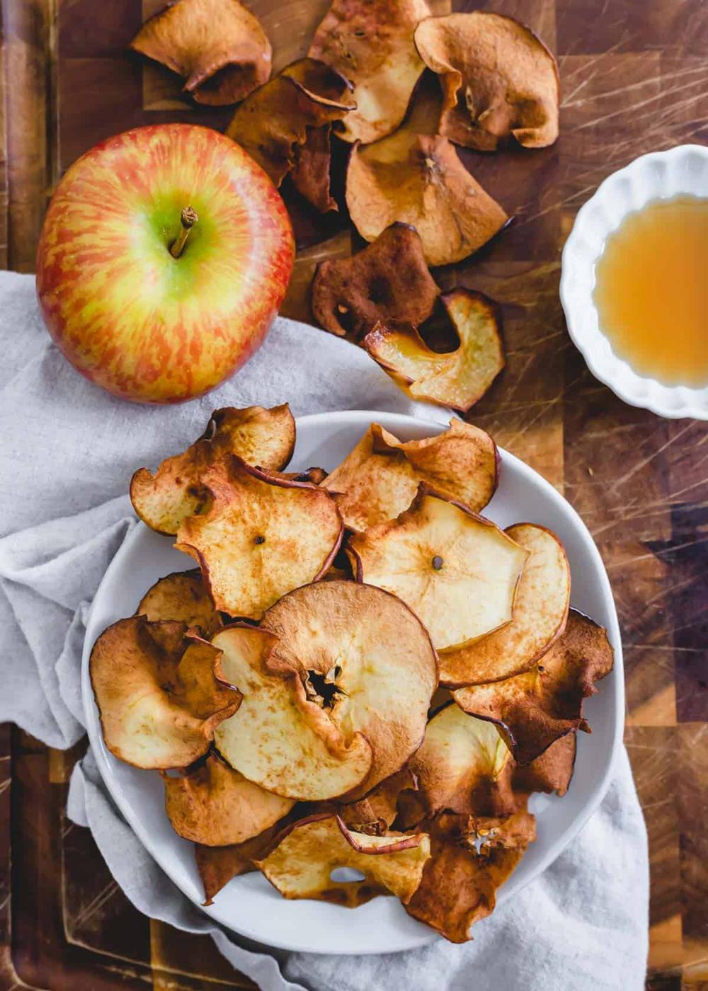 How to make apple chips in the air fryer with 3 simple ingredients.