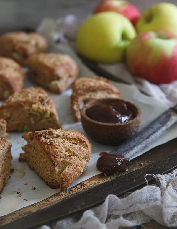 Apple butter and bacon scones