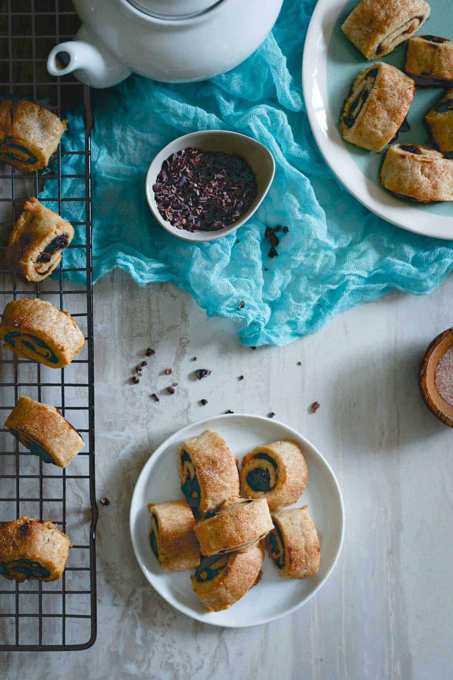 Rugelach make a great addition to your holiday baking, especially this seasonal apple butter and cacao nib version!
