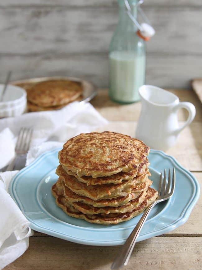Apple carrot cake pancakes