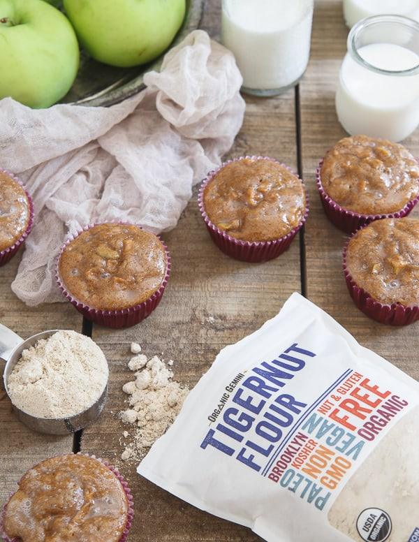 Glazed apple fritter muffins