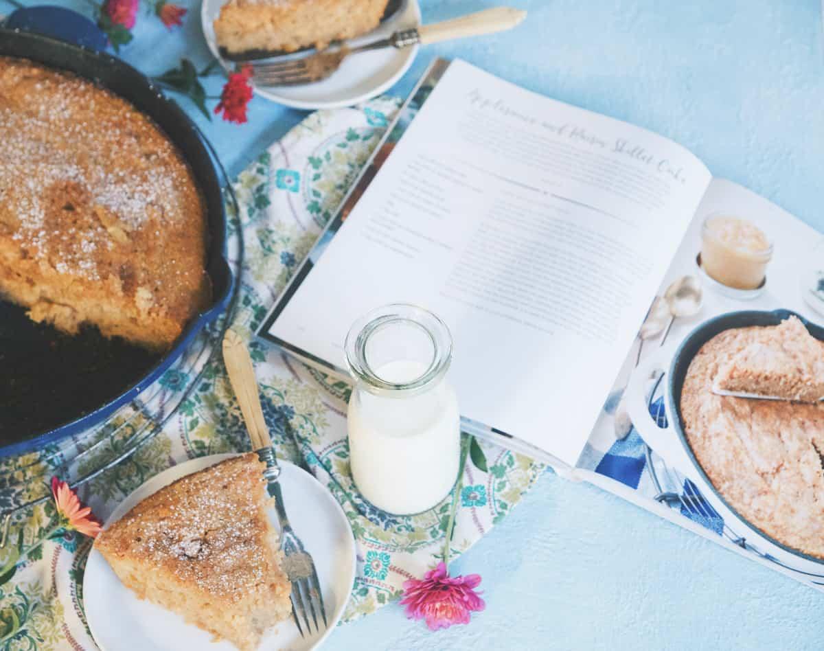 Applesauce Raisin Skillet Cake from Cast Iron Gourmet cookbook is an easy, fall dessert everyone will love.
