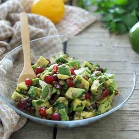 Avocado Lentil Cranberry Salad