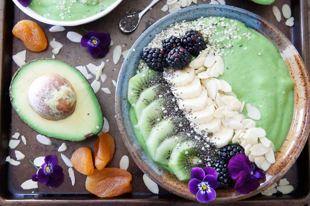 Why drink your smoothie when you can have this Avocado pineapple one in a bowl with endless toppings!