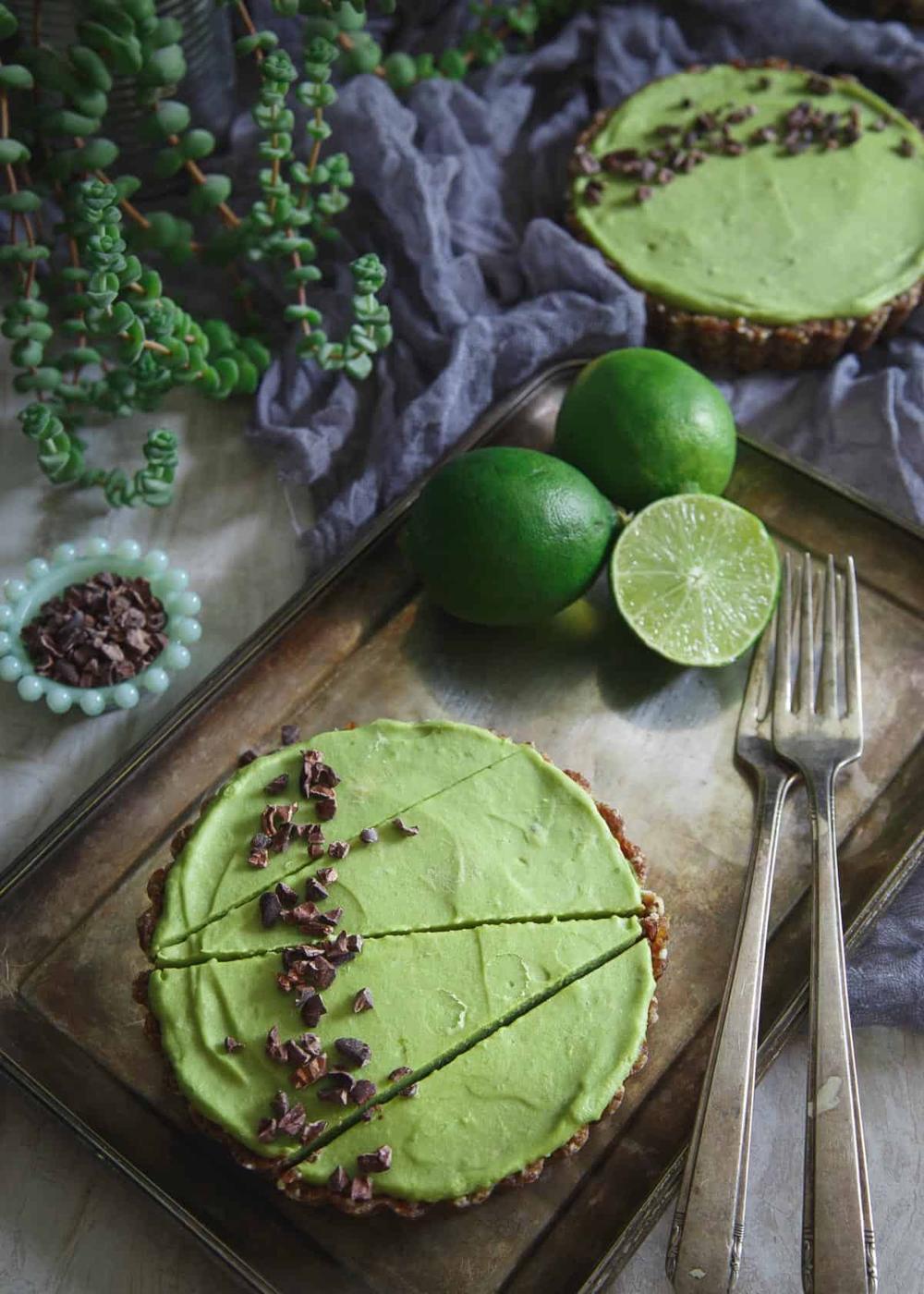 This Lime Avocado Tart is a refreshing no bake treat perfect for summer.