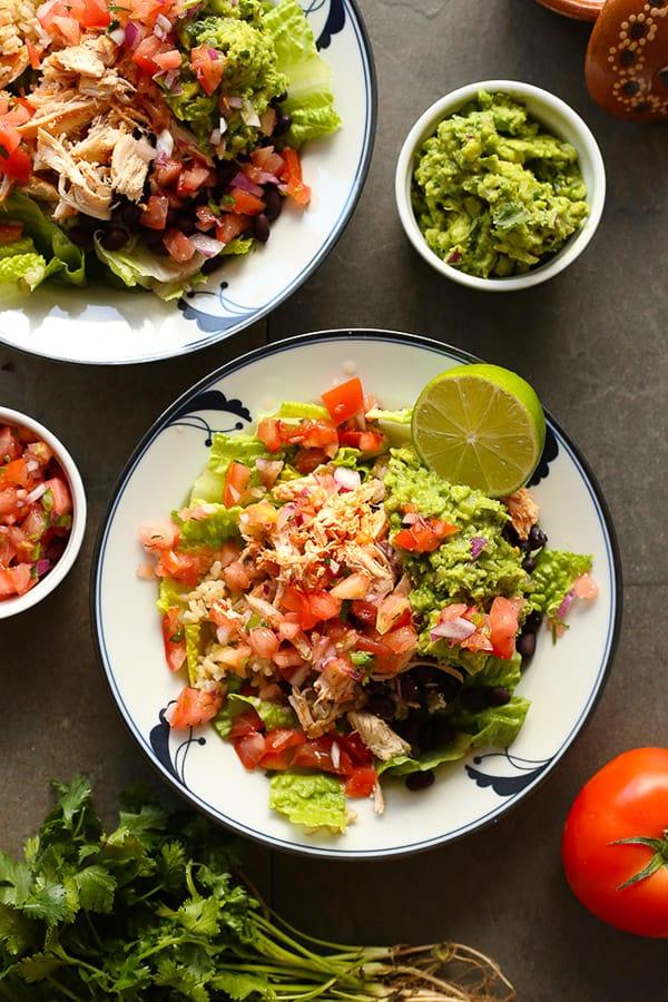 Copycat Chipotle Chicken Burrito Bowls