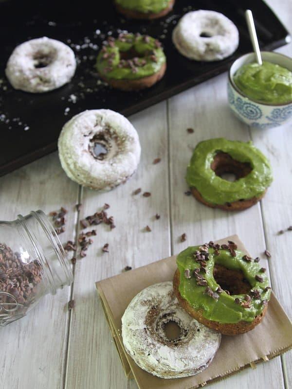 These baked chocolate avocado donuts are a healthier way to enjoy a cake donut with fun topping ideas!