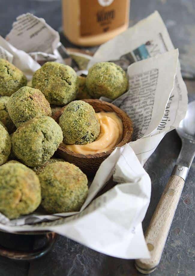 Baked sriracha chicken spinach fritters