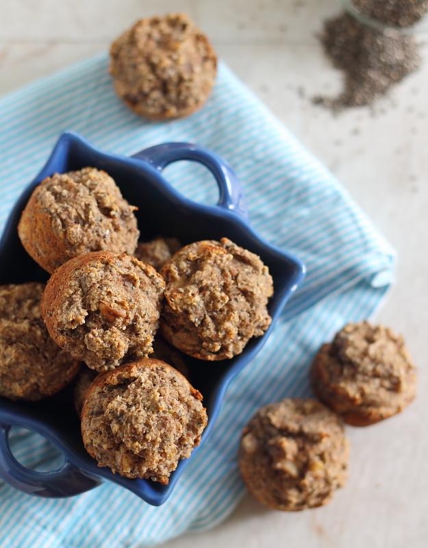 Paleo banana chia bites are a healthy, grain-free snack. Make a batch and enjoy all week!