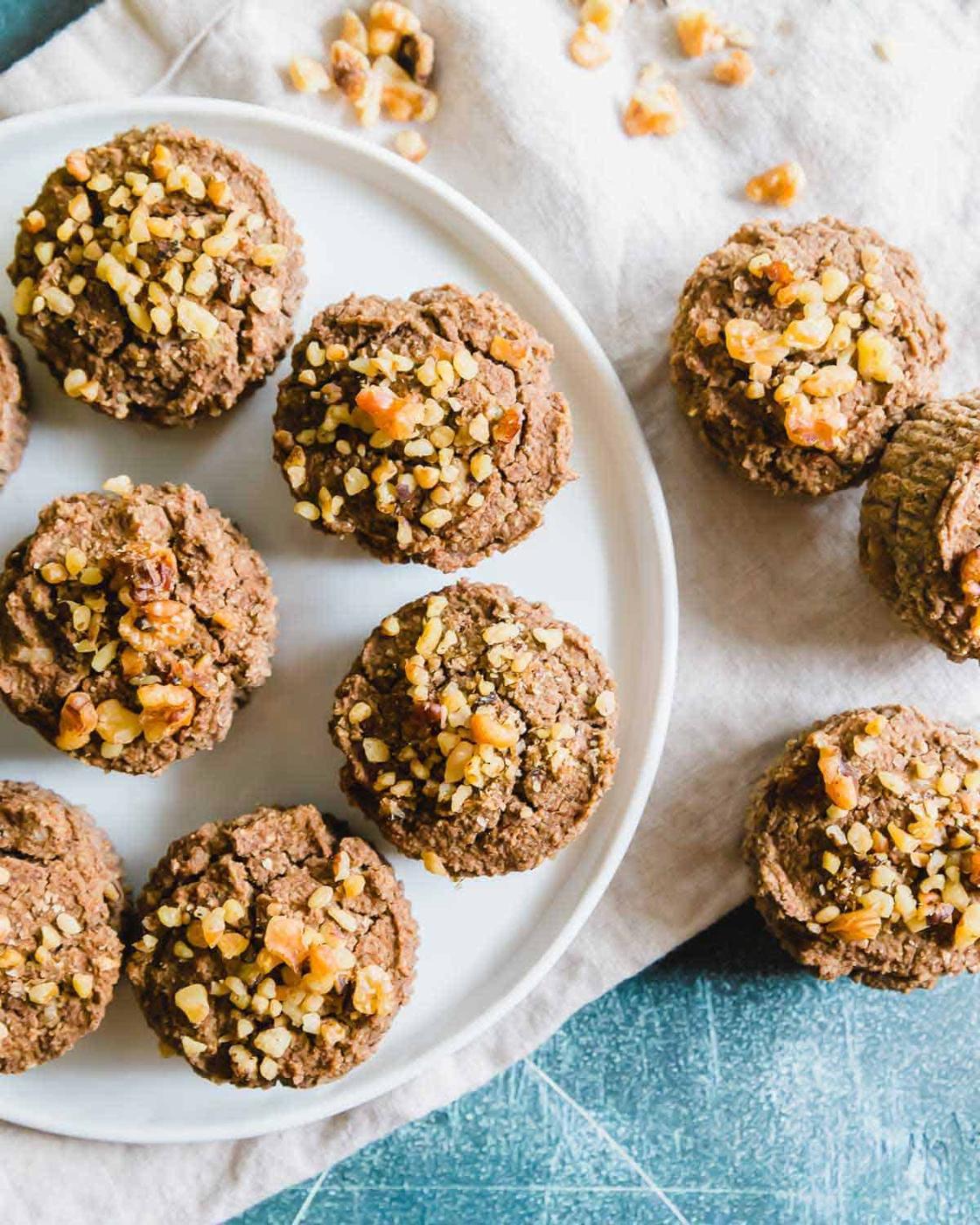 Vegan, gluten-free almond pulp muffins are a delicious healthy snack and great way to use up leftover almond pulp.