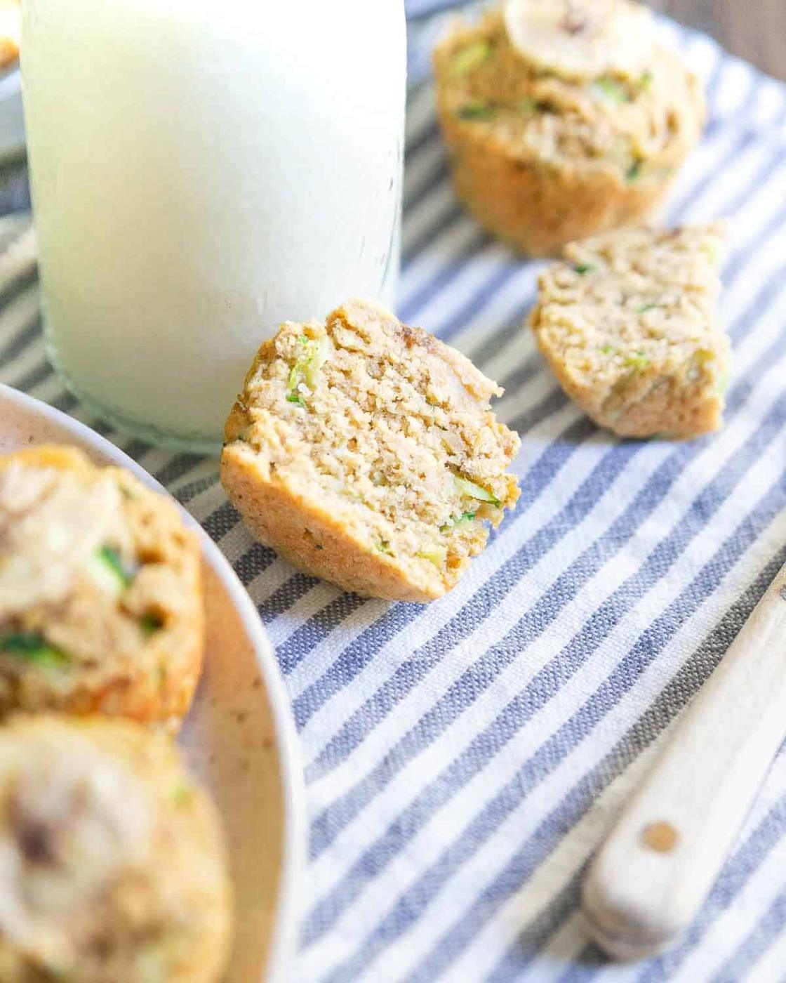 Make a batch of these easy banana zucchini muffins for the best healthy summer snack!