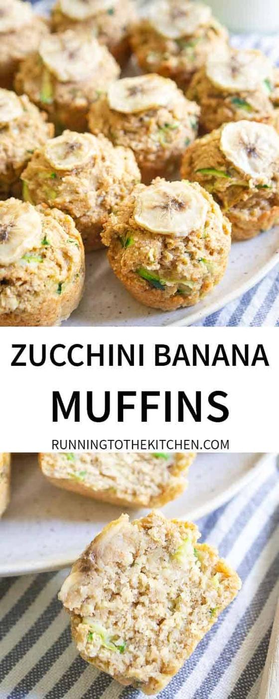 Try one of these zucchini banana oat muffins for a simple, tasty and healthy snack.