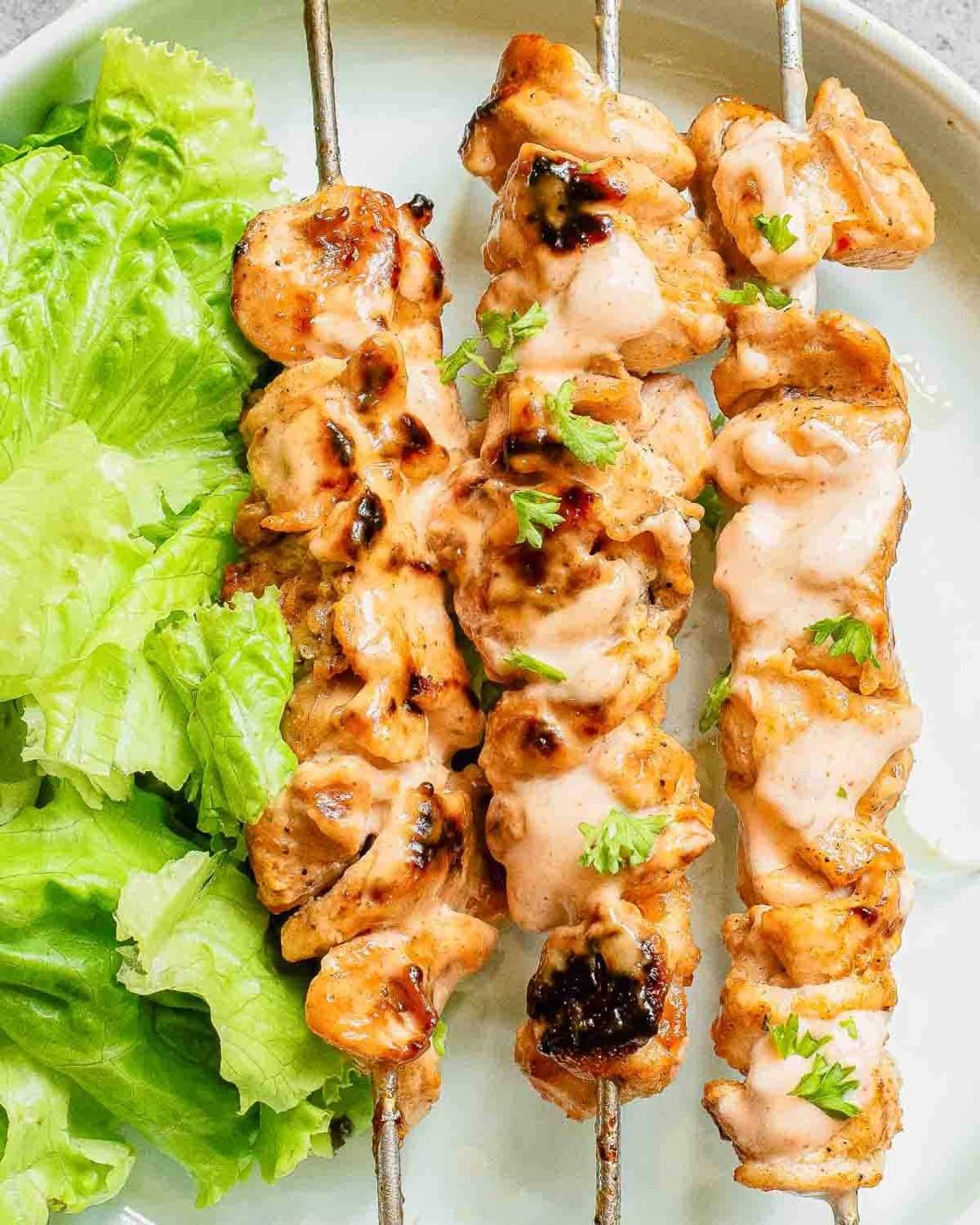 Bang Bang Chicken Skewers