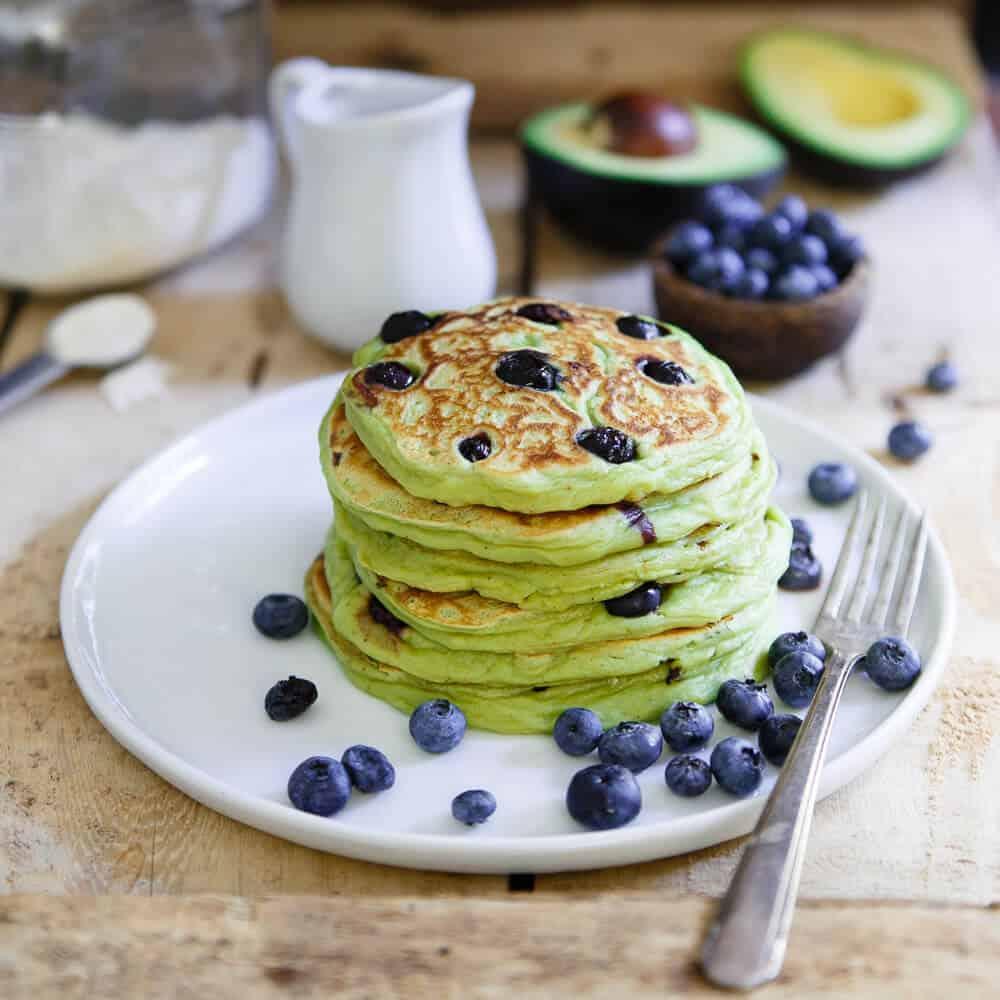 Blueberry Avocado Pancakes