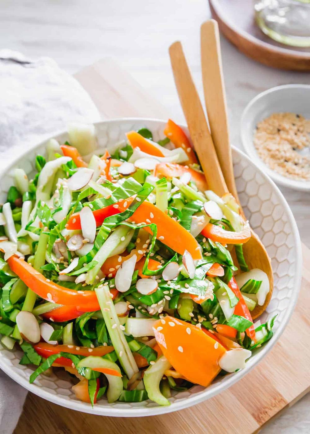 Bok Choy Salad with Sesame Soy Dressing