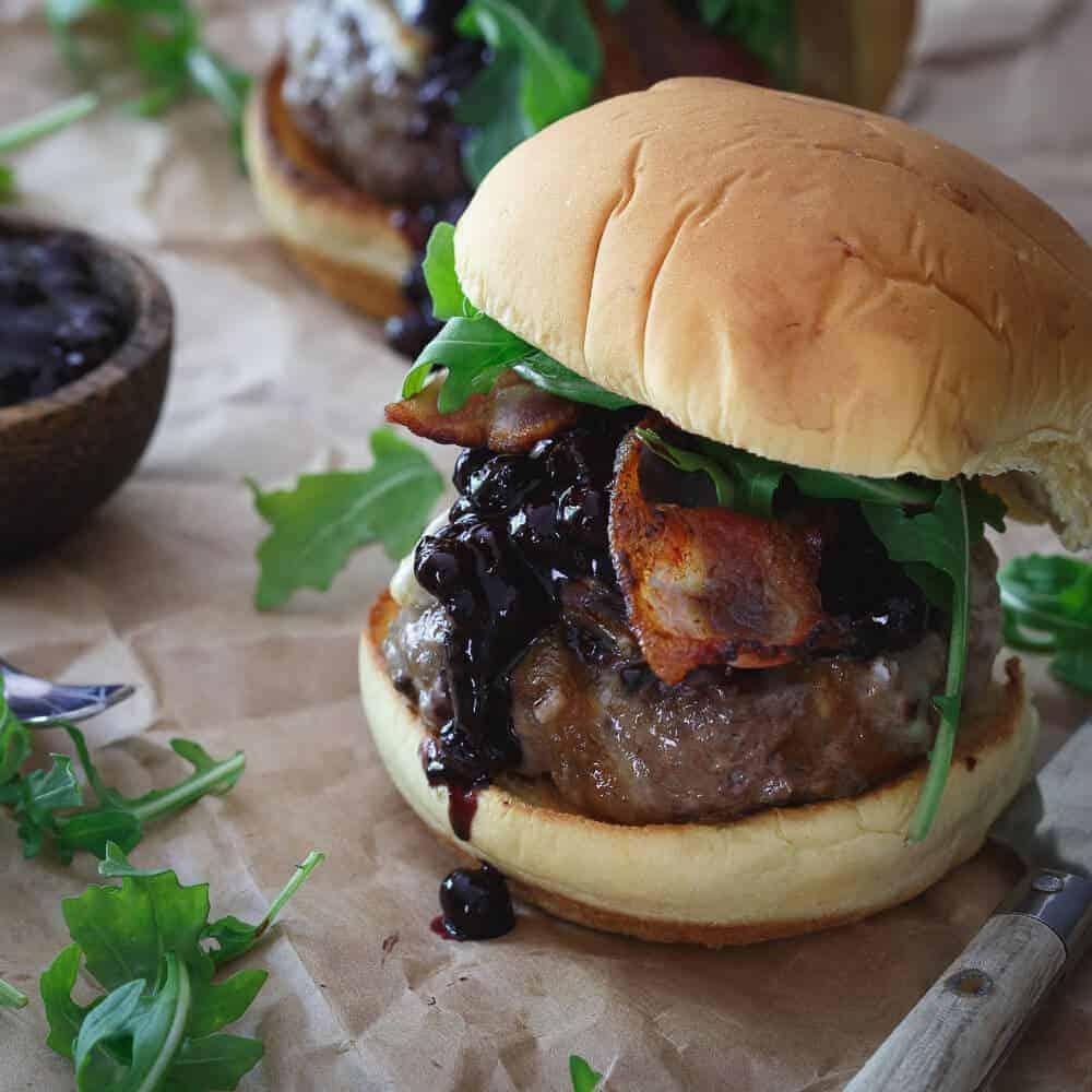 Blueberry BBQ Brie Burger