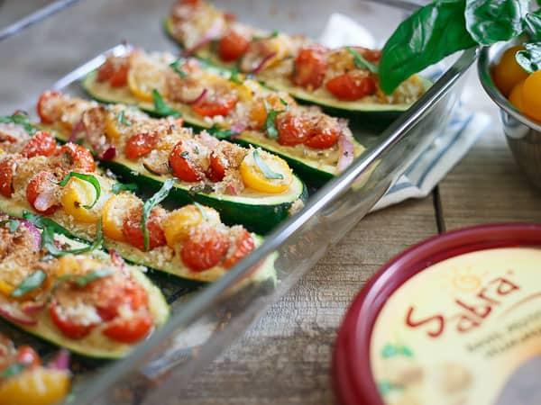 Bruschetta Stuffed Zucchini