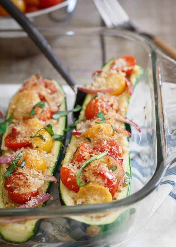 Stuffed Hummus Zucchini