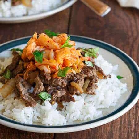 Bulgogi Kimchi Rice Plate