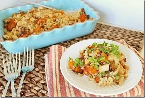 Butternut Squash and Apple Rice Bake