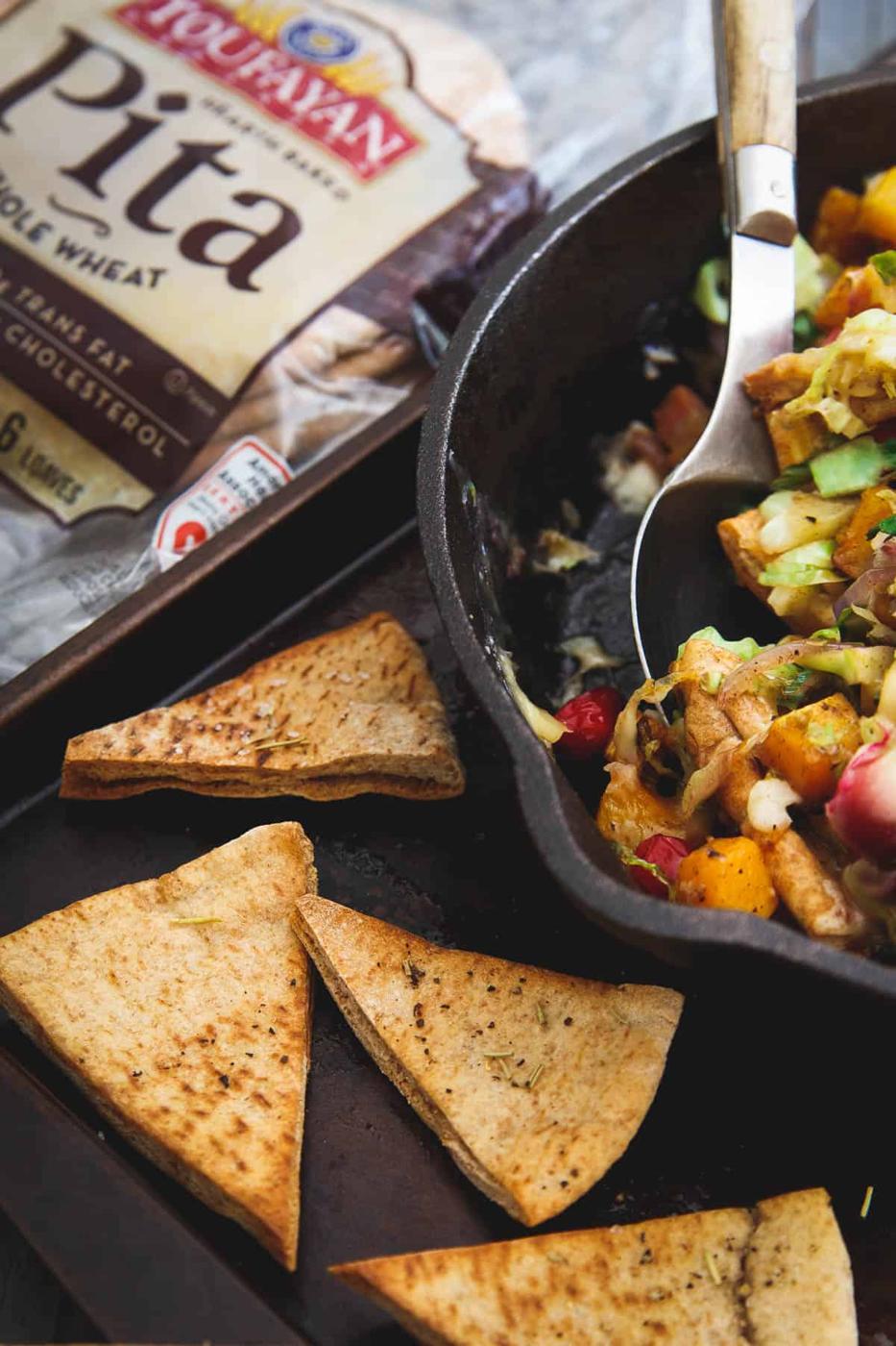 Made with Toufayan whole wheat pitas, these butternut squash pita nachos are a taste of fall in every bite.