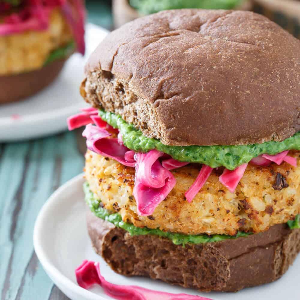 Cheddar Cauliflower Burgers