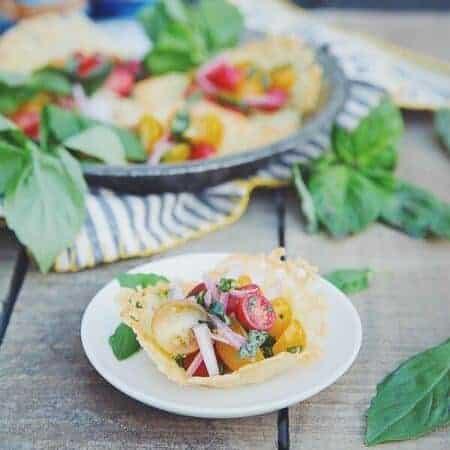 Cheddar Tomato Salad Cups