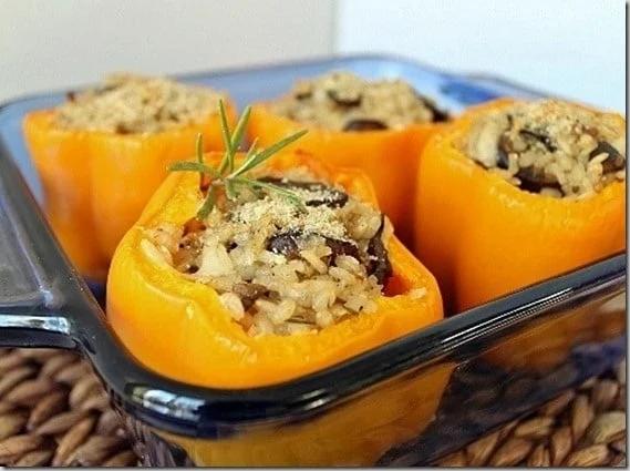 Mushroom and Rice Stuffed Peppers