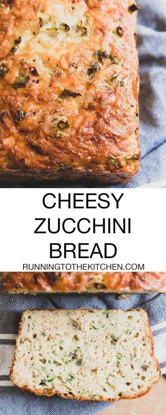 A delicious cheesy zucchini bread recipe perfect for summer.