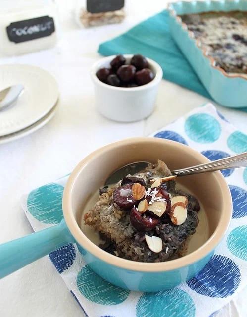 Cherry almond steel cut oats