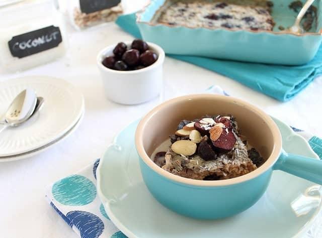 Cherry Almond Baked Steel Cut Oats