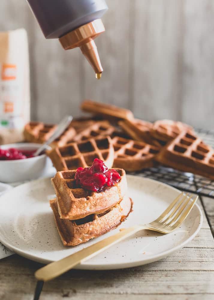 Gluten-free, grain free and paleo, these chestnut flour waffles make a delicious and cozy start to any winter day.