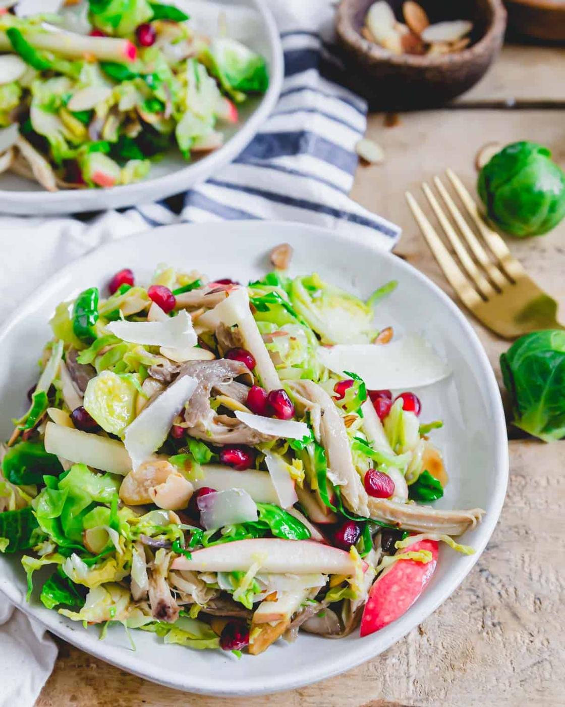 Honey Mustard Chicken and Brussels Sprouts Salad