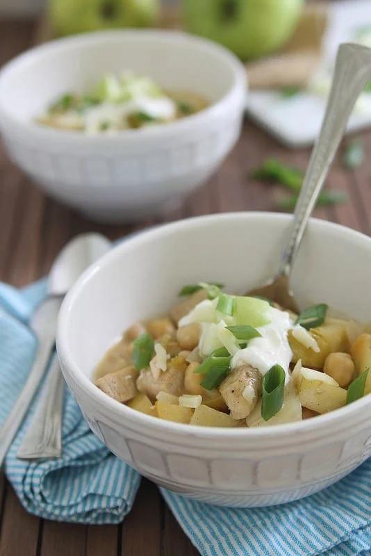 Chicken Apple Cheddar Chili