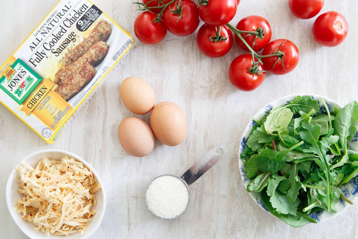 Chicken Sausage Cheese Grits are a delicious brinner option or savory breakfast.