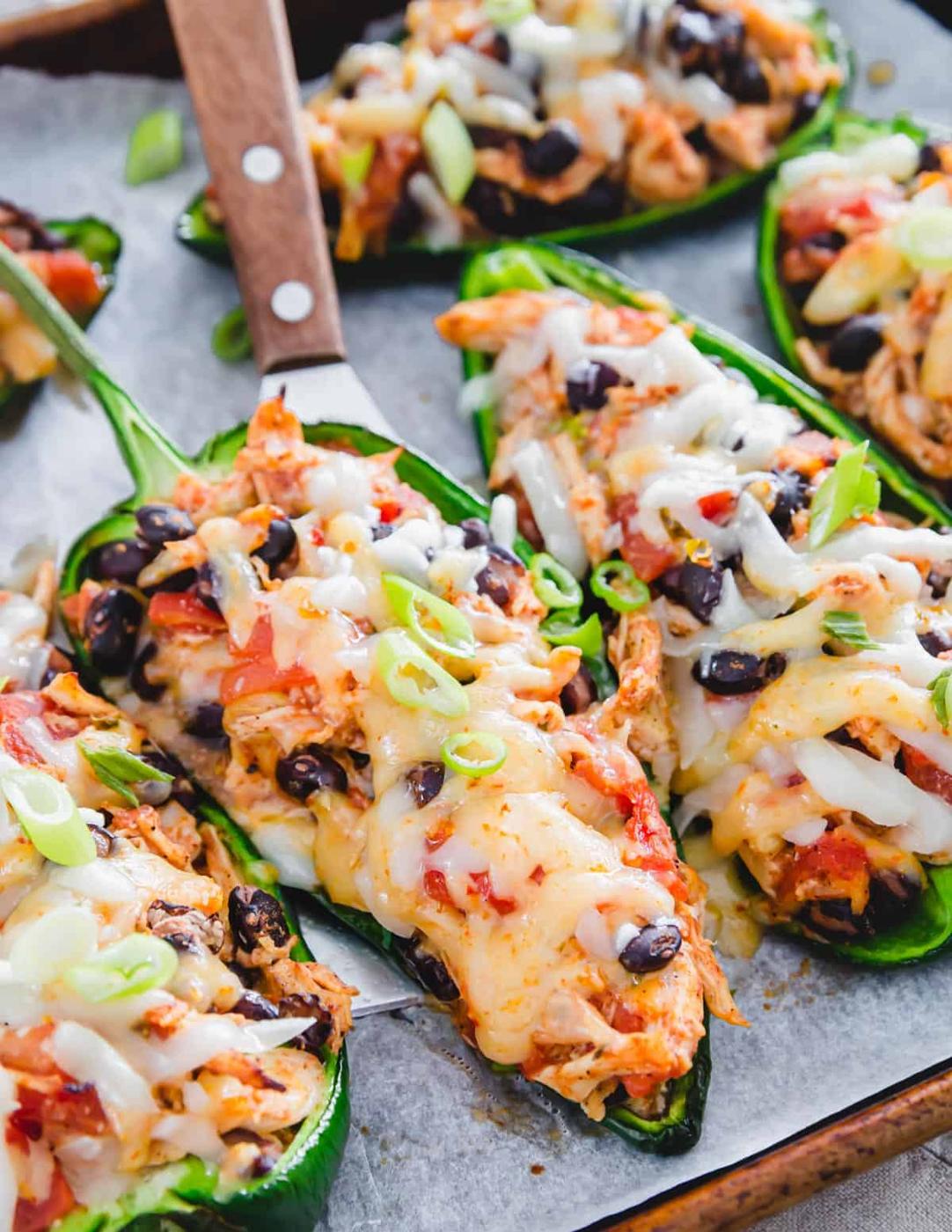 Chicken Stuffed Poblano Peppers