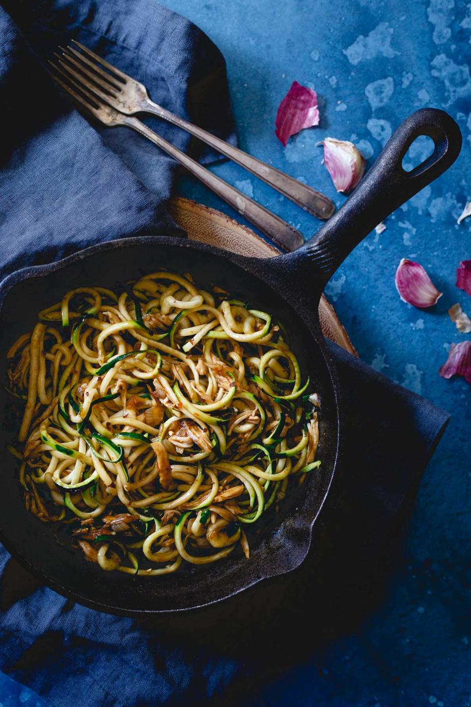 These Chinese chicken zoodles are a quick and easy 15 minute meal. Packed with flavors from your favorite takeout dish but way healthier for you!