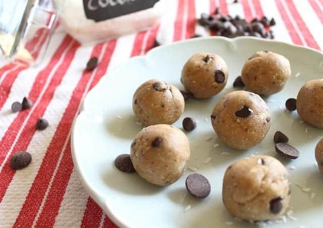 Chocolate Chip Coconut Cookie Dough Balls