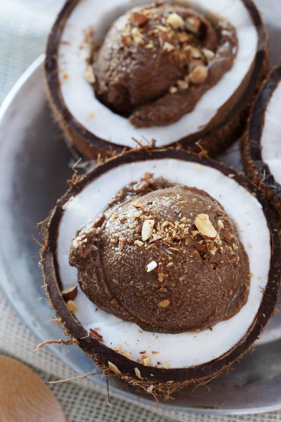 Chocolate Coconut Avocado Ice Cream is a creamy, healthy summer treat