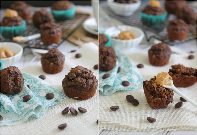 Chocolate peanut butter muffins