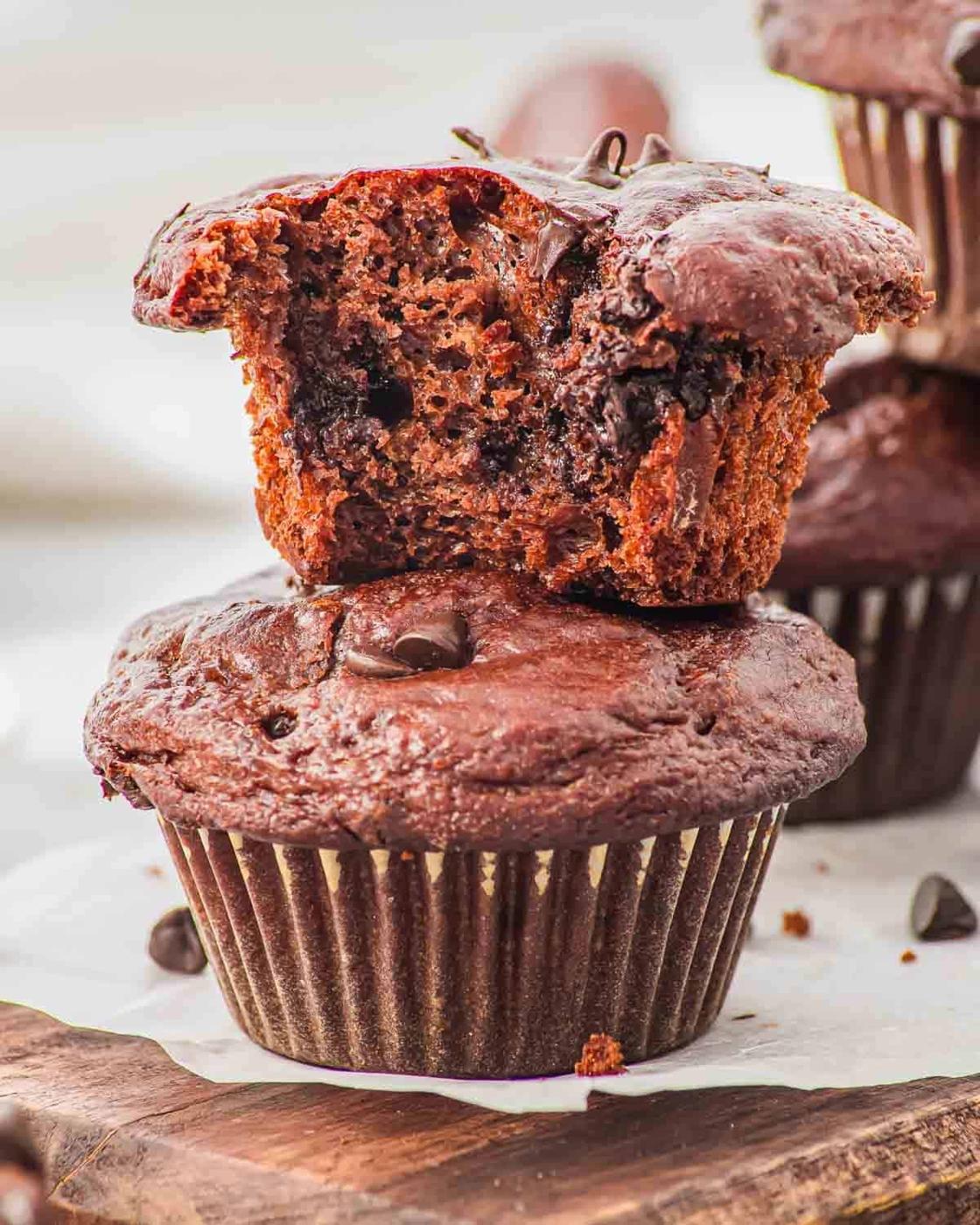 Chocolate Cottage Cheese Muffins