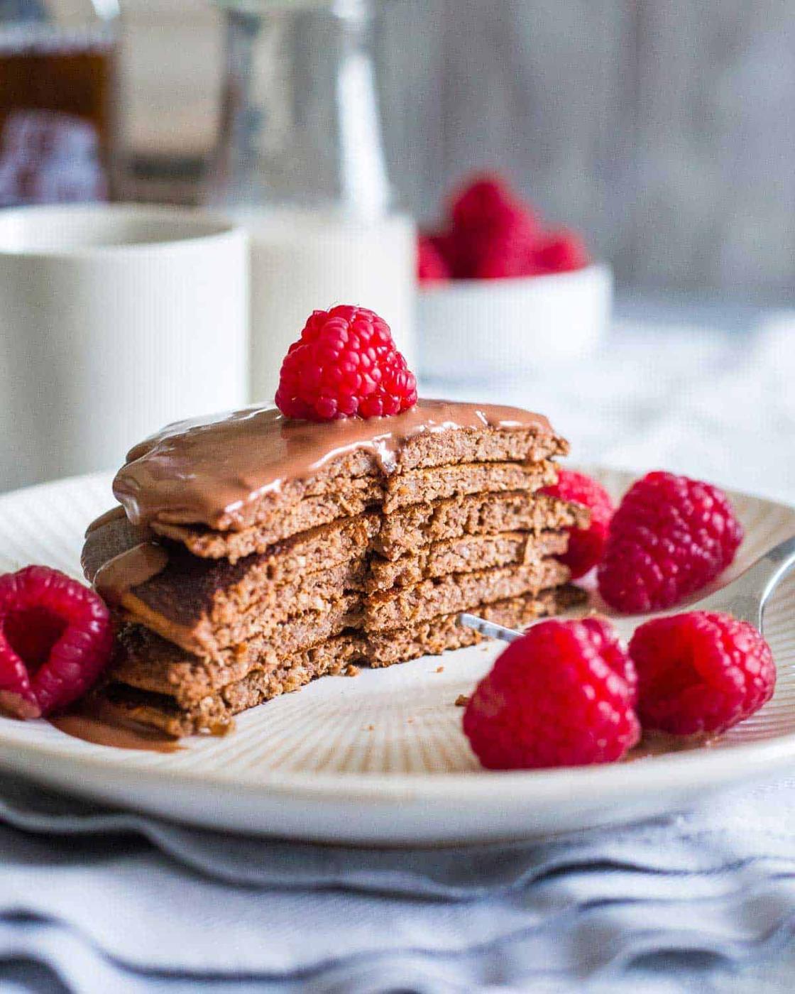 Chocolate Protein Pancakes