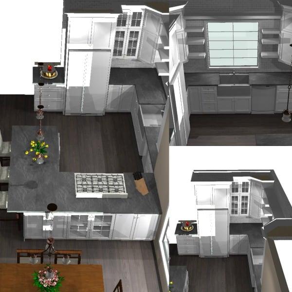 New design plans for a kitchen renovation