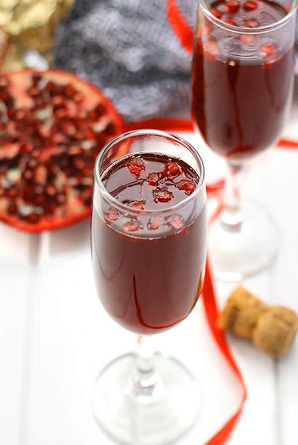 Pomegranate Champagne Martini
